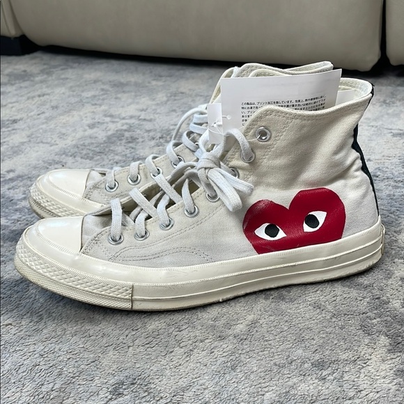 Comme des Garcons PLAY CdG x Converse Chuck Taylor All Star High Top Sneakers 11 - Picture 3 of 14